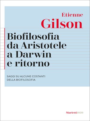 cover image of Biofilosofia da Aristotele a Darwin e ritorno